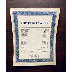 Last Waltz Vintage Sheet Music For Two Pianos Four-Hands 1914 Oversized